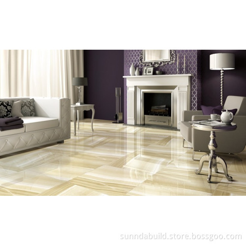 Marble Look Polished Glazed Vitrified Floor tile for Bathroom